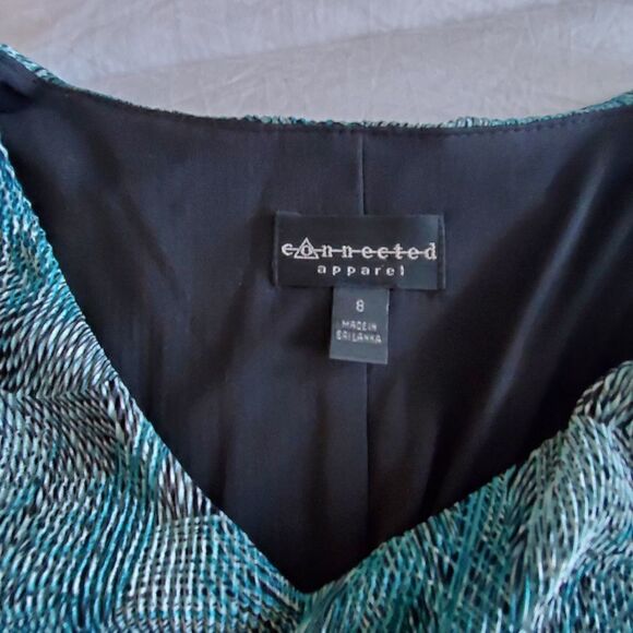 Connected Apparel Tiered V-Neck Dress 8 - Picture 8 of 8